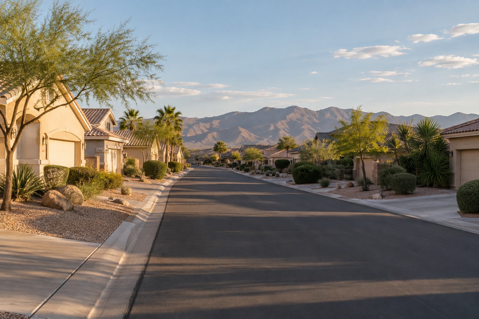 A Las Vegas residential street, illustrative